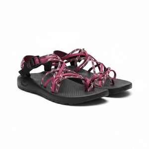Chaco Women's ZX3 Burgundy/Pink/White Aztec Triple Strap Sandals Size 8​​